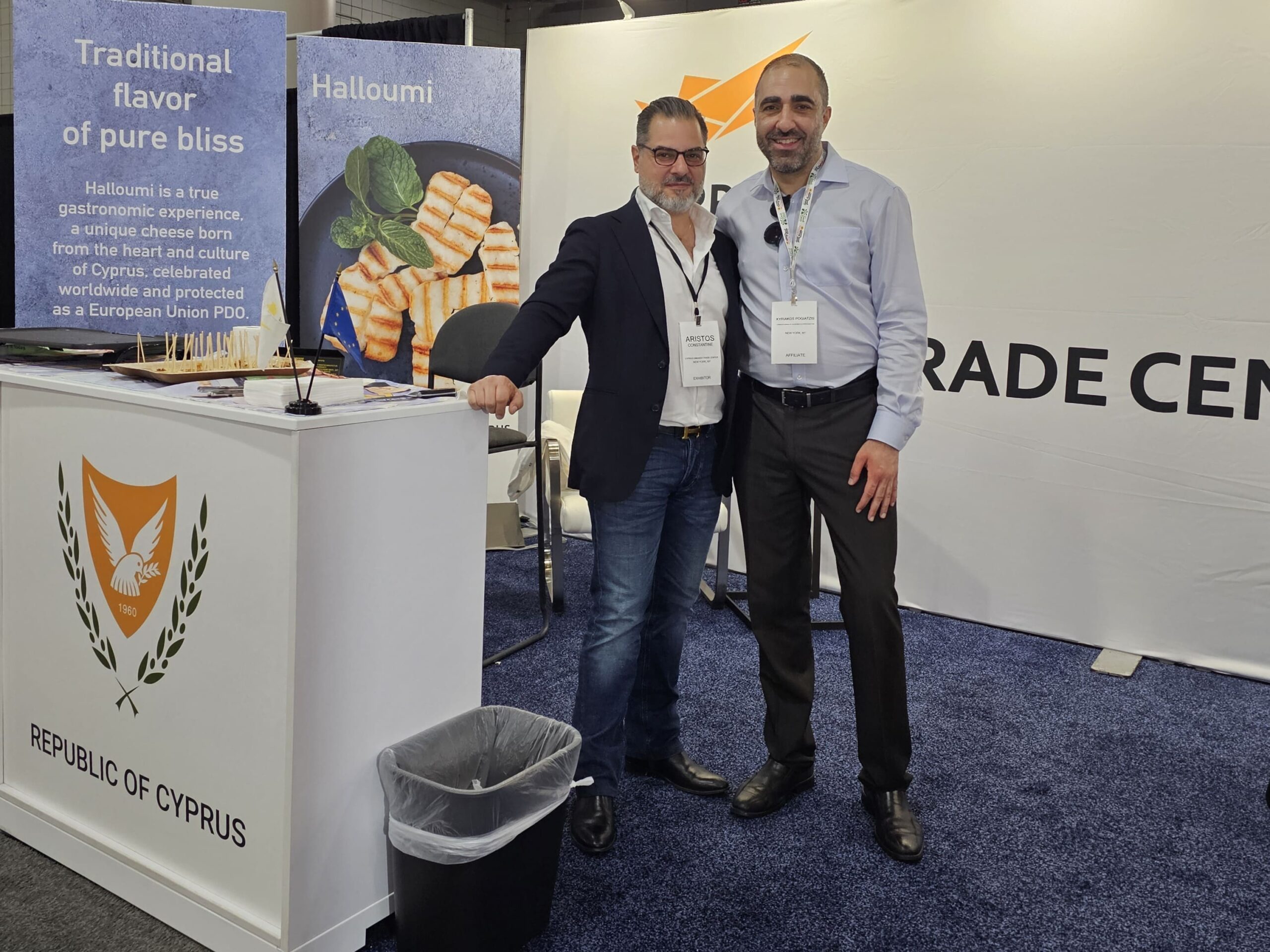 Cyprus Trade Commissioner in New York, Mr. Aristos Constantine (left), and the Consul General of the Republic of Cyprus in New York, Mr. Kyriakos Poyiatzis (right)