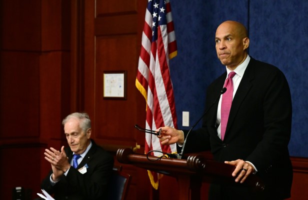 Sen. Booker addresses the group