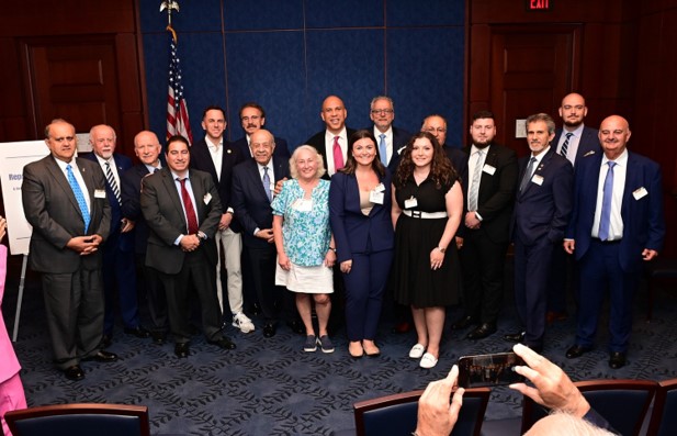 Sen. Booker featured here with some of his New Jersey constituents and others