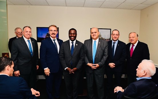 Rep. Amo with Hellenic Leaders, including RI State Senator Lou Raptakis and European Parliament Member Geadis Geadi