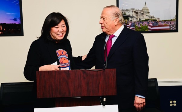 Rep. Meng and Philip Christopher