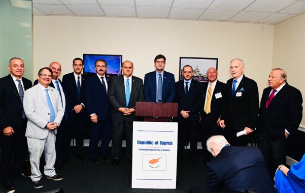 Rep. Schneider with Hellenic Leaders, including Rep. Bilirakis