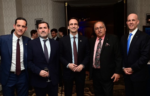 Director Kratsios with (left to right) Cyprus Government Spokesman Konstantinos Letymbiotis,H.E. Ambassador Evangelos Savva, Savas Tsivicos, and Homeland Security Deputy Under Secretary John Gountanis